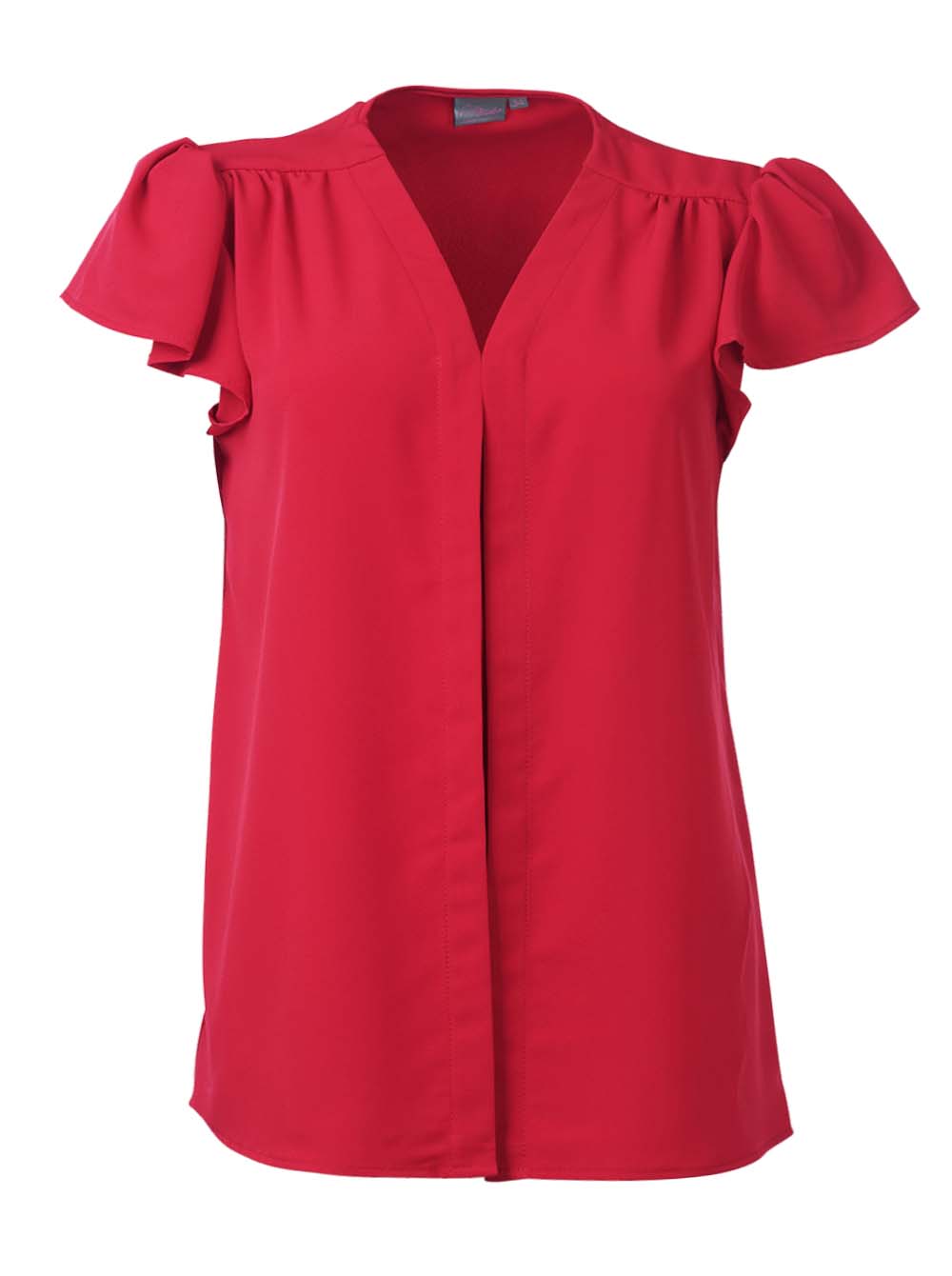 Victoria K225 Frill Sleeve Blouse - Scarlet