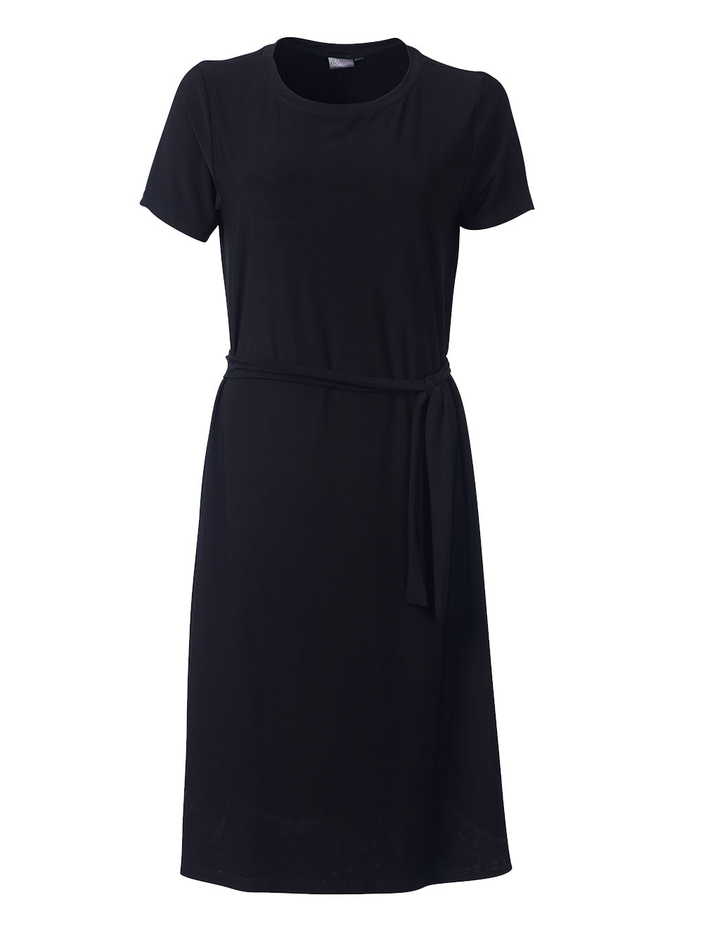 Lana S/S A-Line Knit Dress K232 - Black