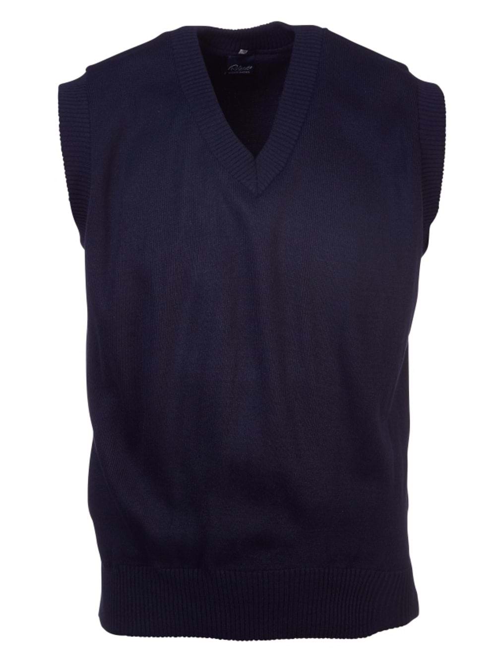 Mens Basic S/Less Knitwear - Navy