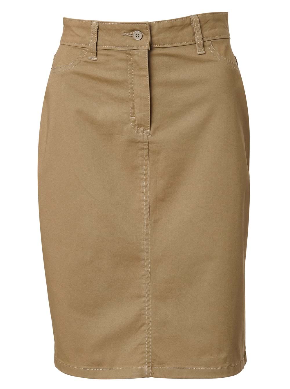 Ladies Madison Chino Skirt - Khaki