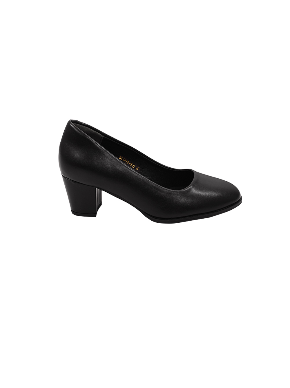 SL002 Ladies Tina Leather Court Shoe 5.5cm- Black