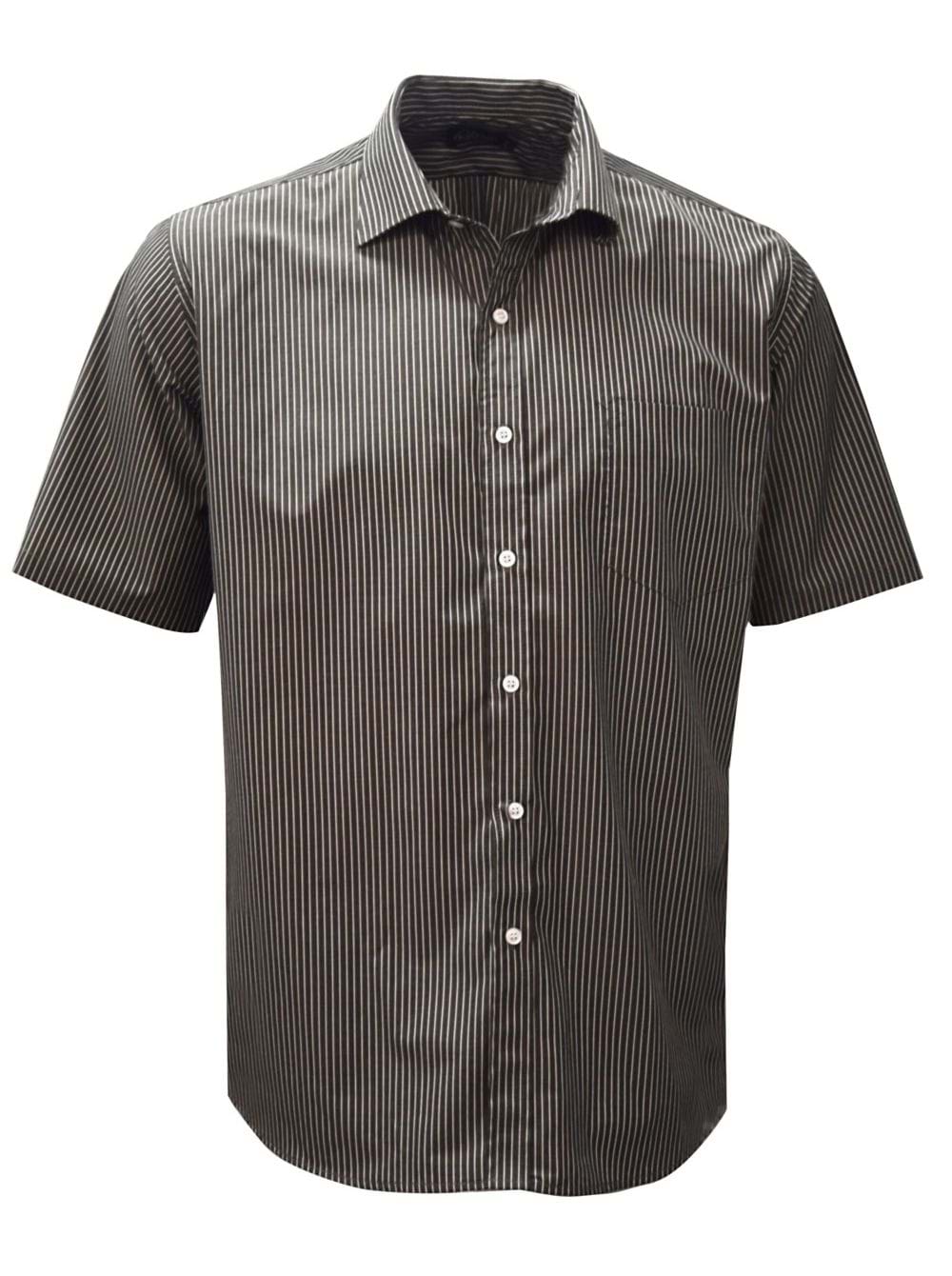Mens K203 S/S Shirt - Charcoal/White