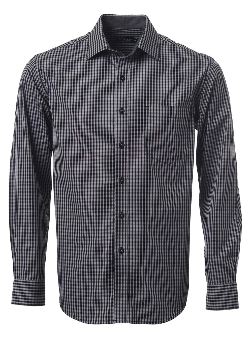 Mens Heath K233 L/S Shirt - Black/Grey