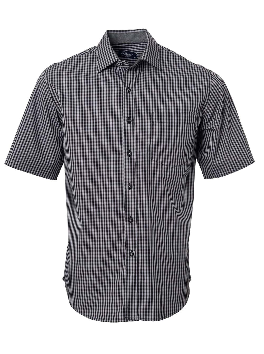 Mens Heath K233 S/S Shirt - Black/Grey