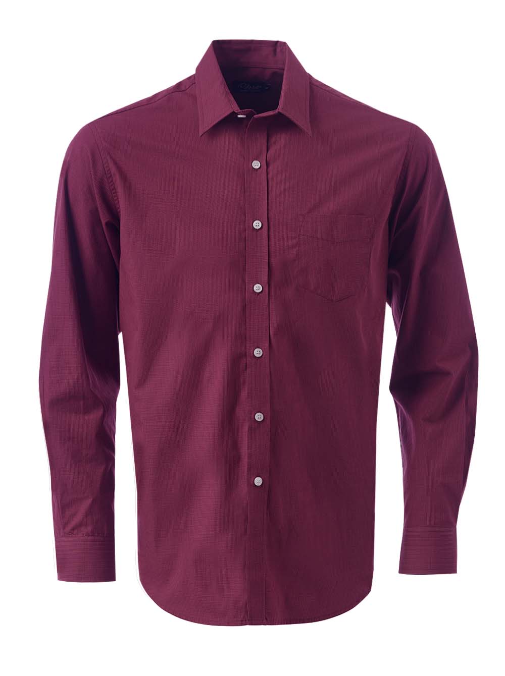 Mens Sloane Minimal Check K262 L/S Shirt - Berry