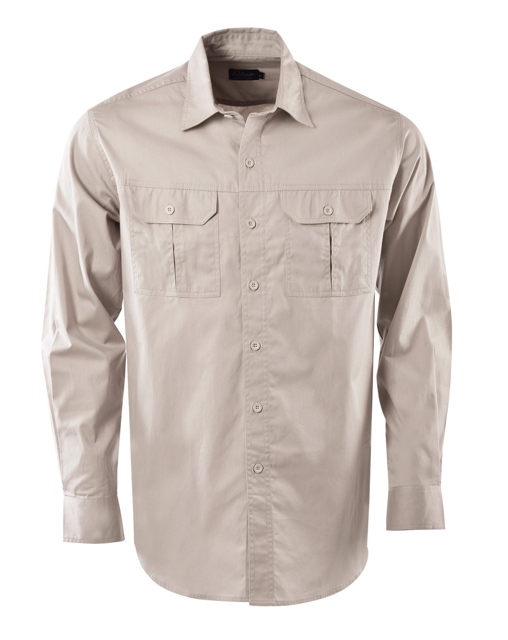 Mens Forrest L/S Shirt - Stone