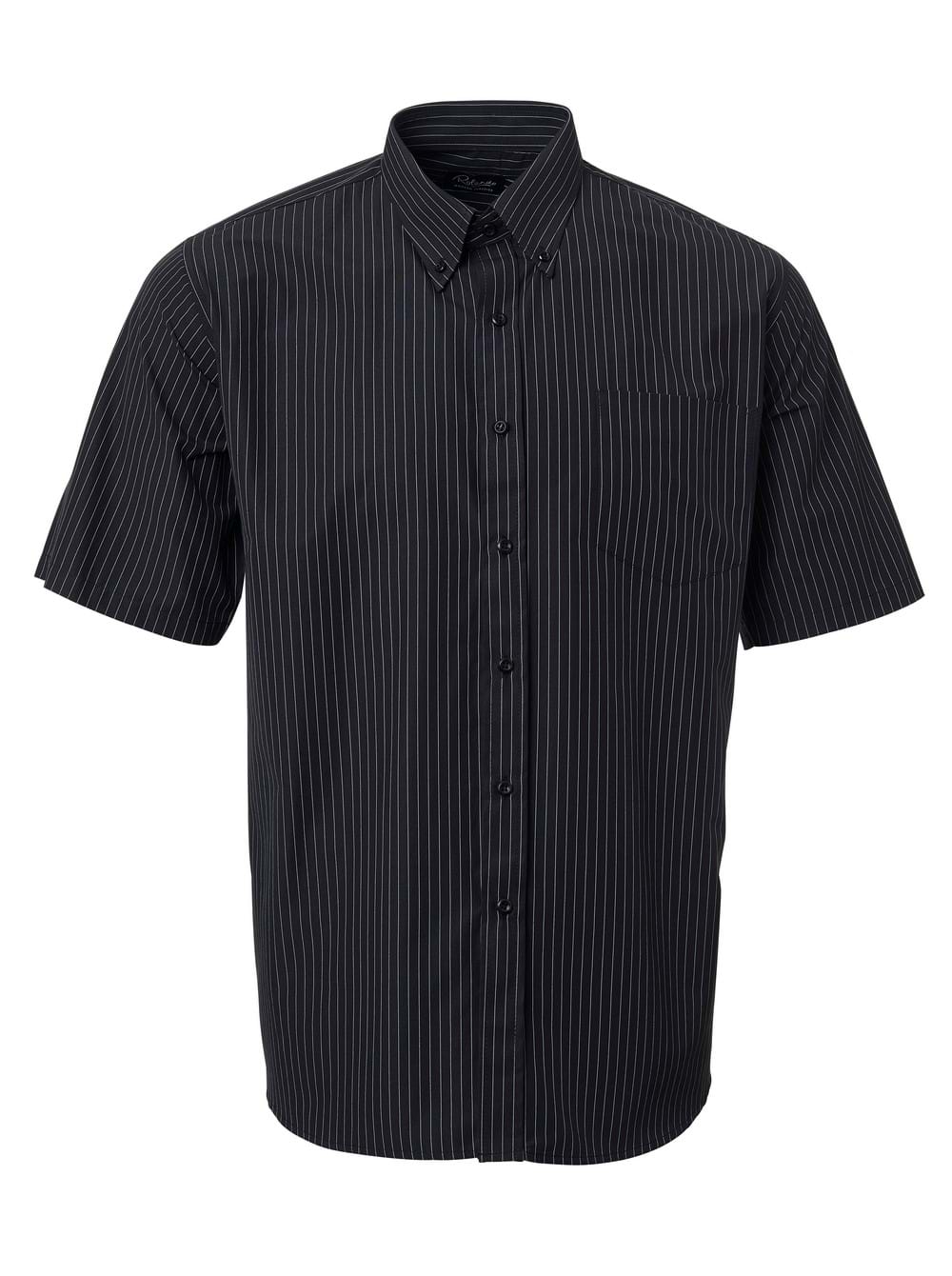 Mens K202 Stripe S/S Shirt - Black
