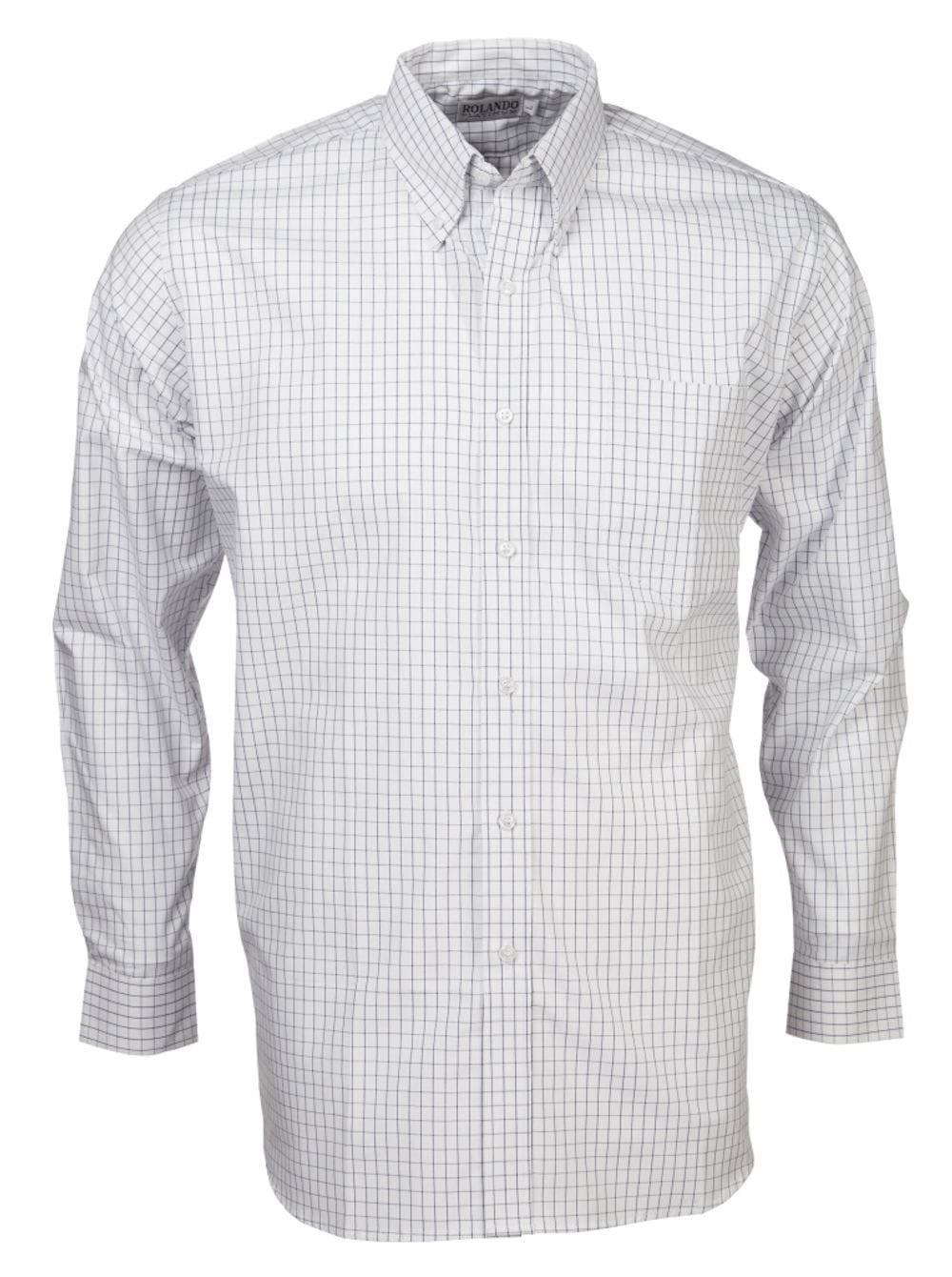 Mens N01 L/S Shirt - White/Navy