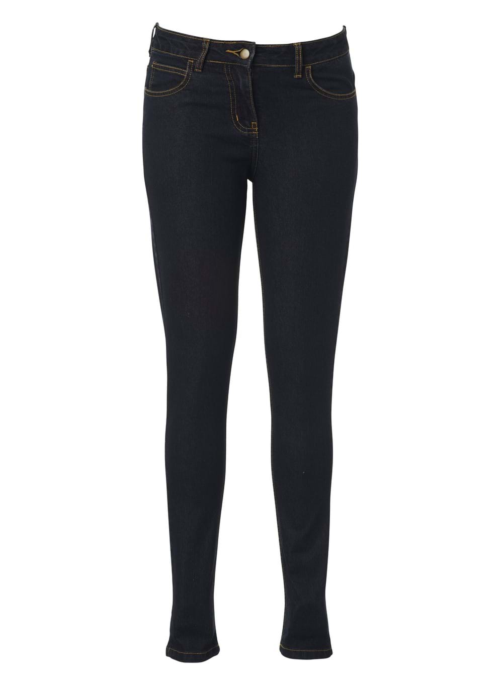 Ladies Giselle Stretch Denim Skinny Jeans-Blu/Blk